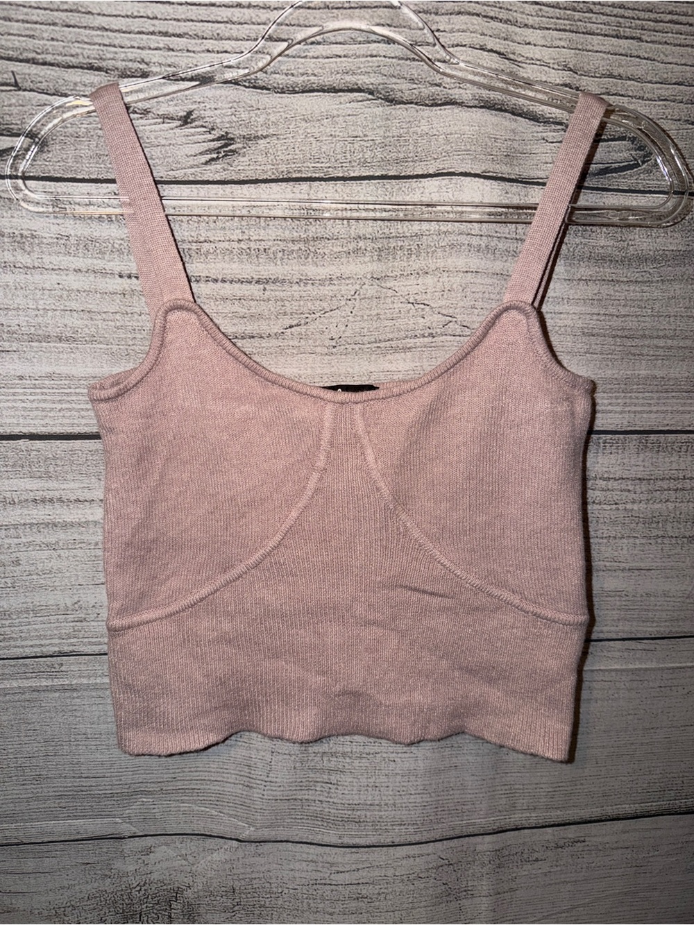Women’s Lulus Pink Knit Cropped Tank Top NWT Medium
